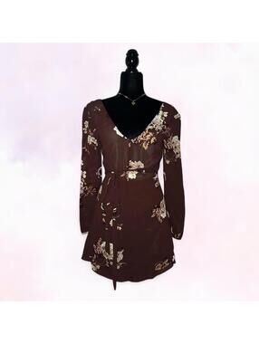 Aritzia Little Moon Cordata Dress Brown Floral NWT Cottagecore Romantic